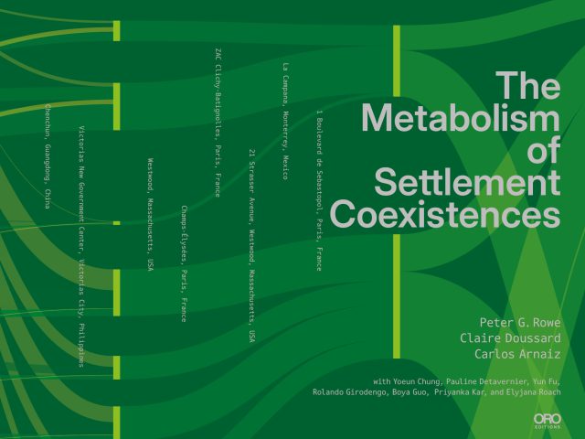 A green book cover with the words The Metabolism of Settlement Coexistences.